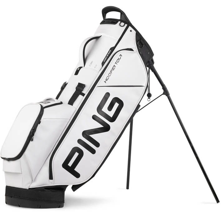 PING HOOFER TOUR スタンド式キャディバッグ ホワイト×ブラック PING Hoofer Tour Golf Bag - PING